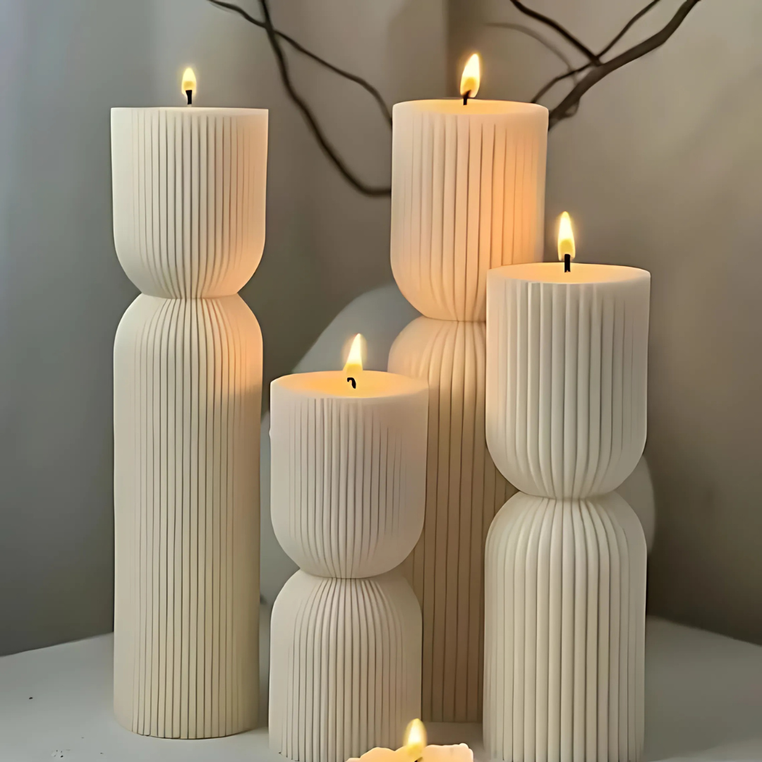 2 DIY Silikon Kerzenformen