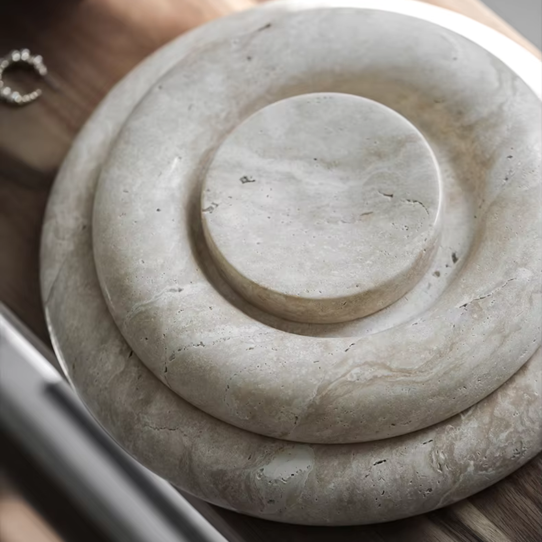 Retro Natural Marble Tray 