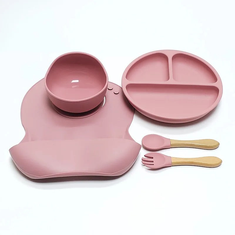 5-piece silicone eating set