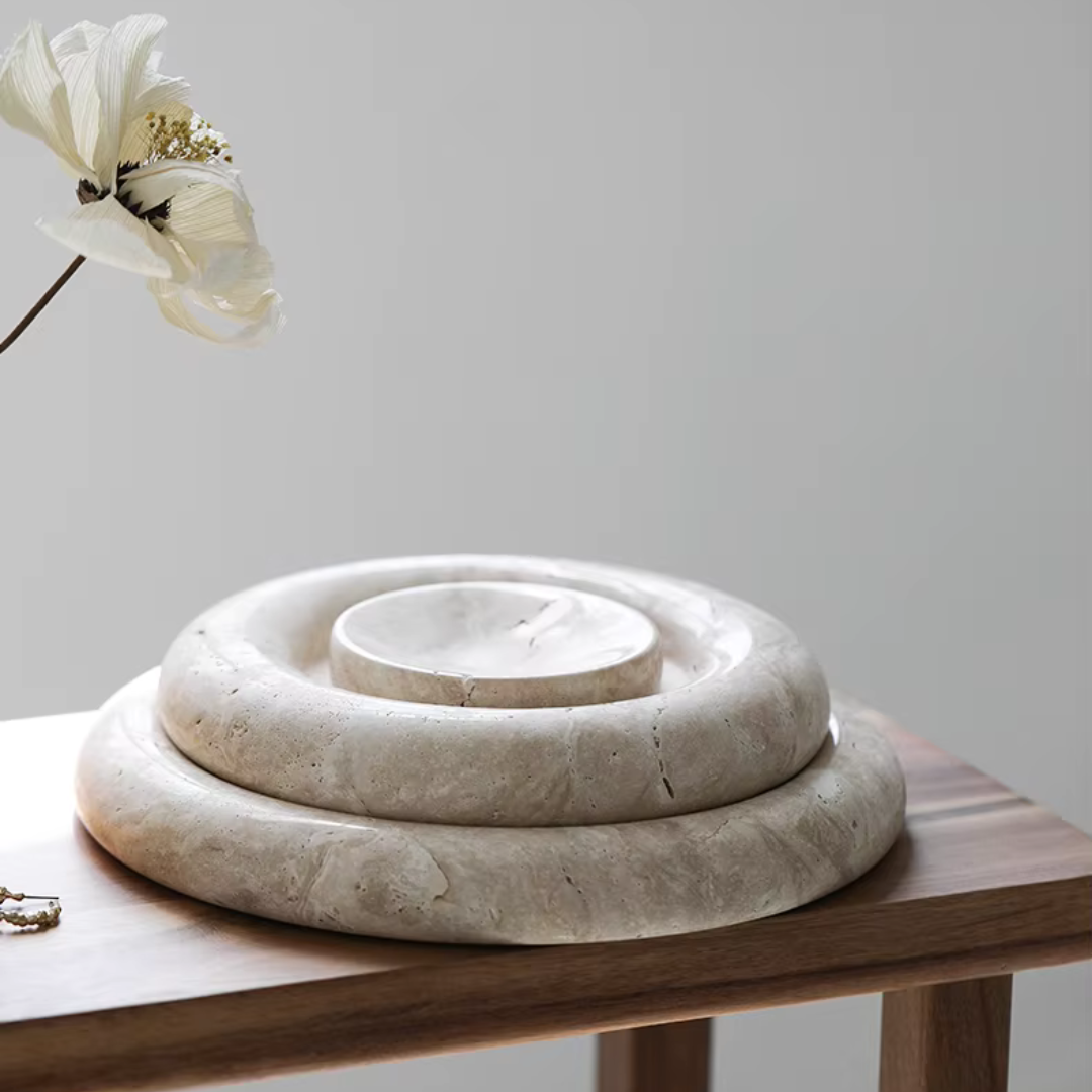 Retro Natural Marble Tray 