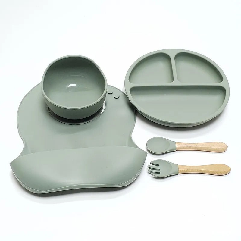5-piece silicone eating set