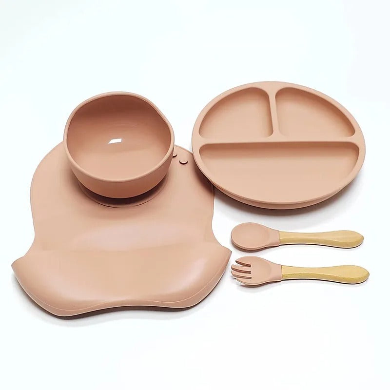 5-piece silicone eating set