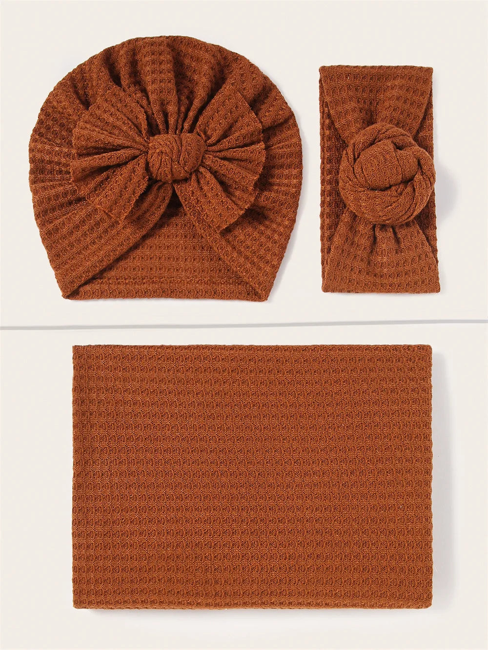 Baby Waffle Knit Turban Set