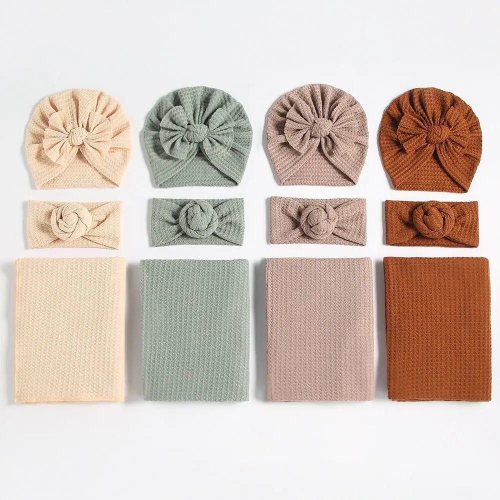 Baby Waffle Knit Turban Set