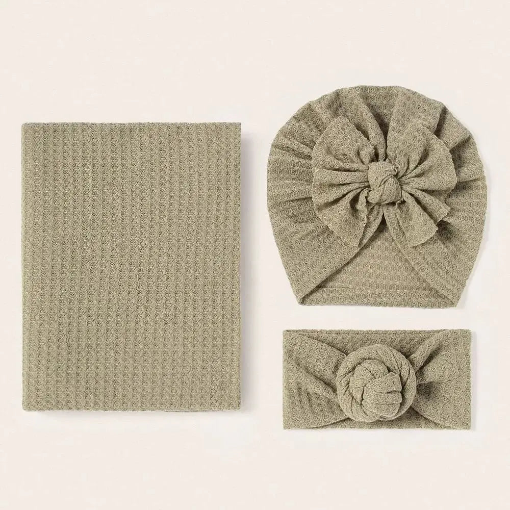 Baby Waffle Knit Turban Set