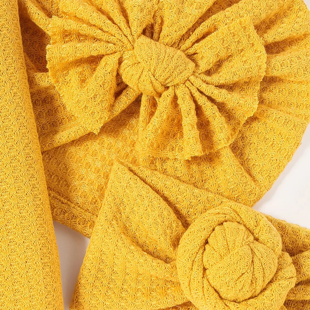 Baby Waffle Knit Turban Set