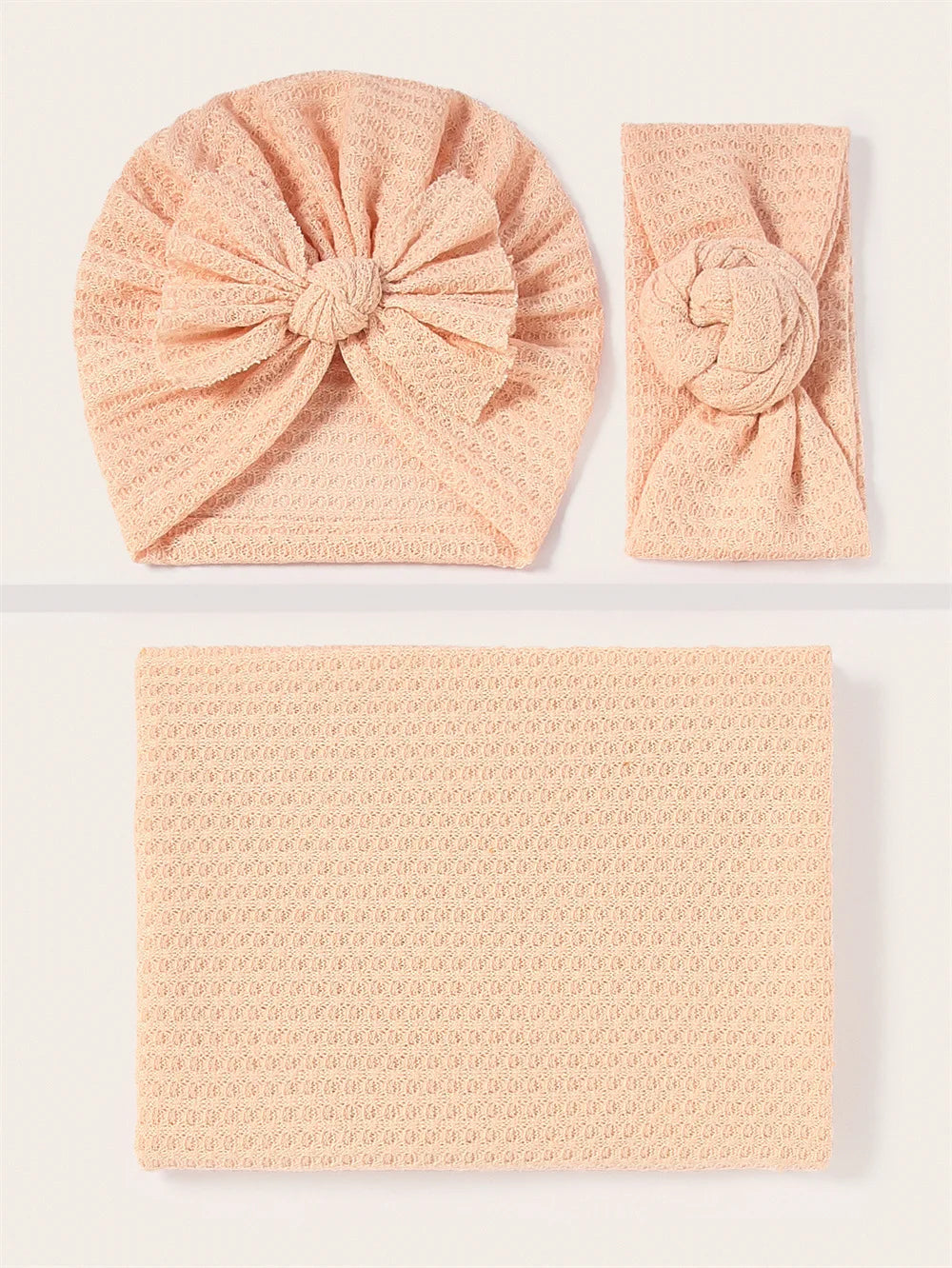 Baby Waffle Knit Turban Set