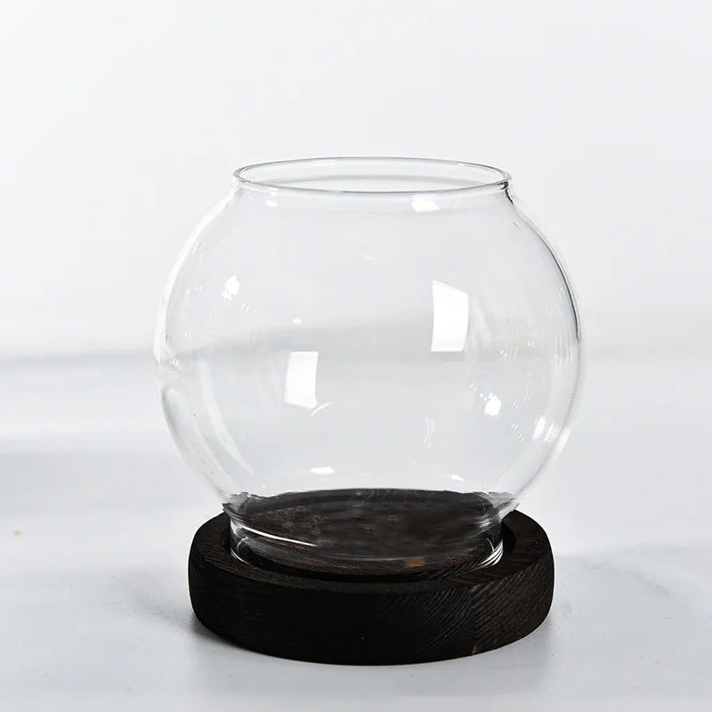 Table Decor Round Glass Candlestick