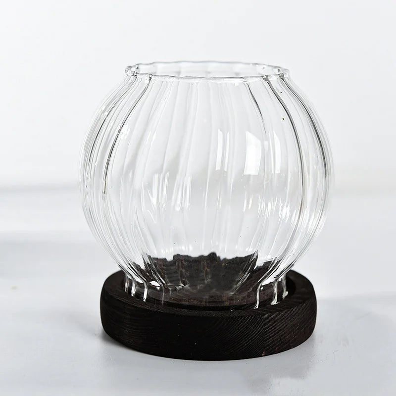 Table Decor Round Glass Candlestick