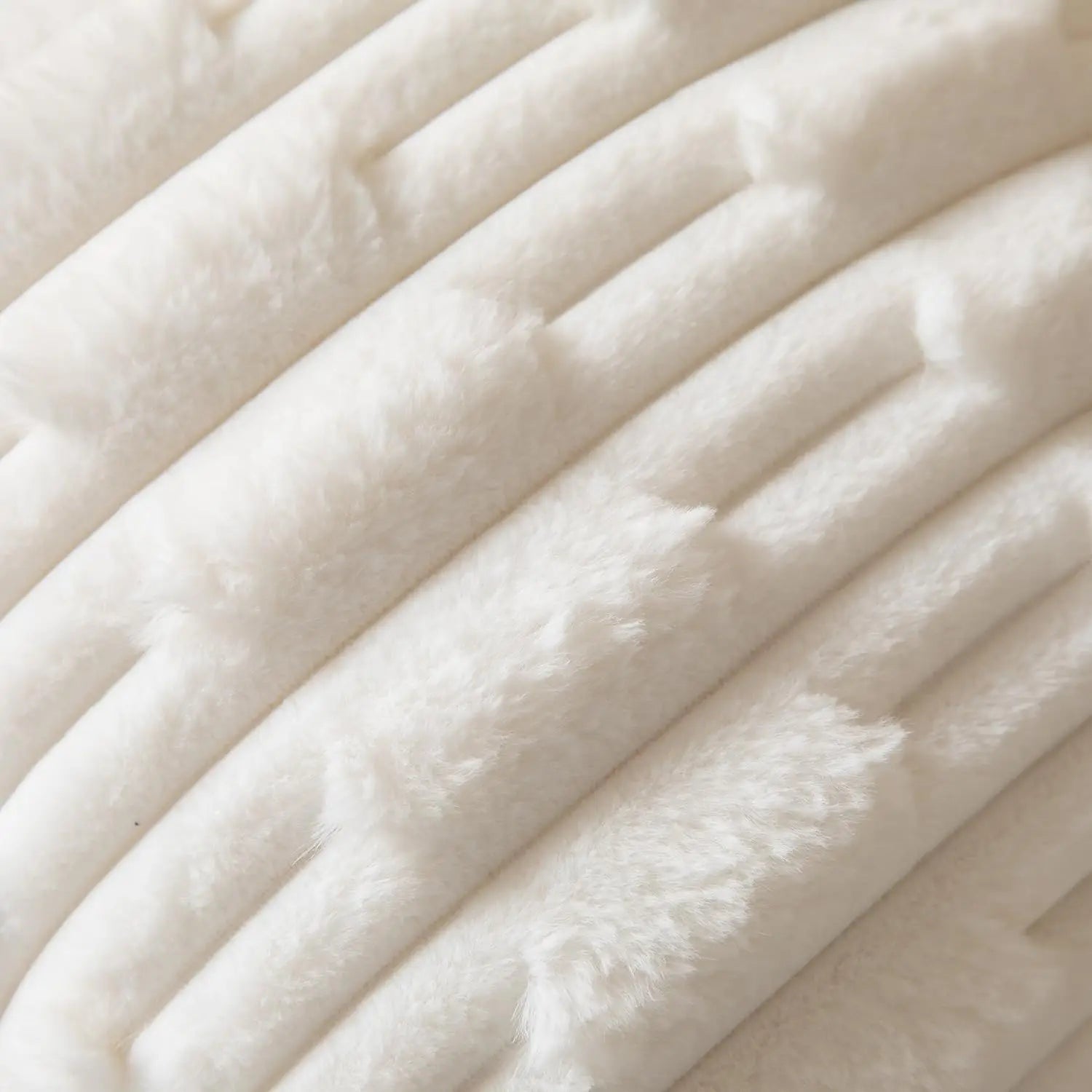 Striped Plush Fluffy Sofa Cushion 