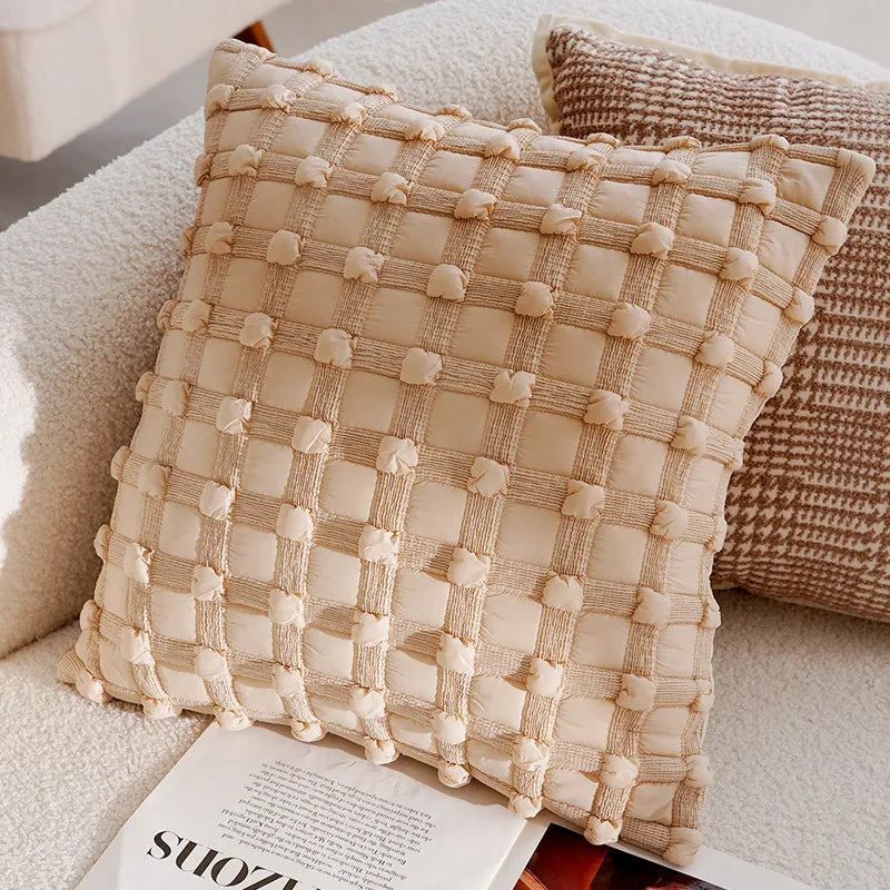 Retro Style Brown French Cushion Cover