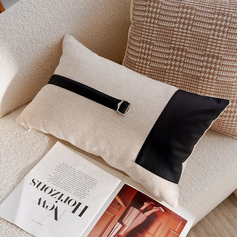 Retro Brown and Black Pillow Cover