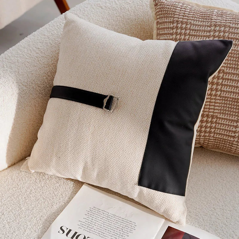 Retro Brown and Black Pillow Cover