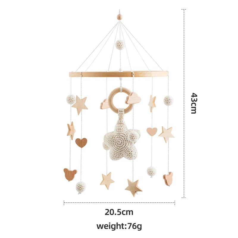 Baby Crib Mobile White Star