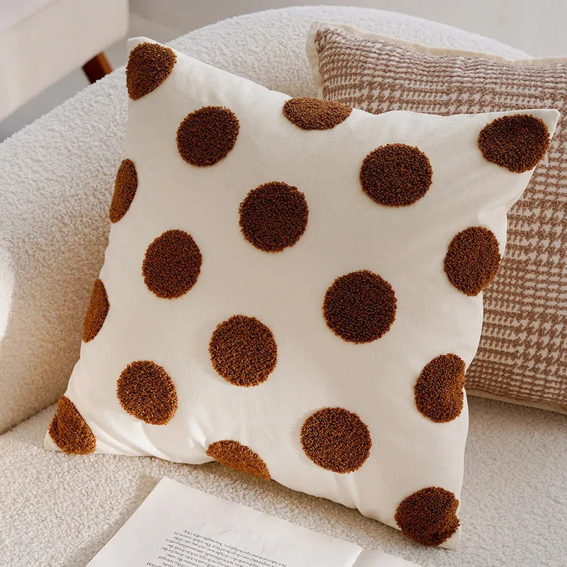 Retro Style Brown French Cushion Cover