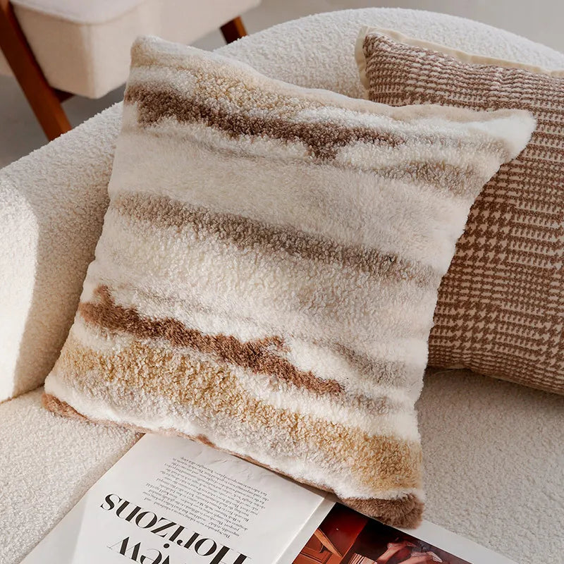 Retro Style Brown French Cushion Cover