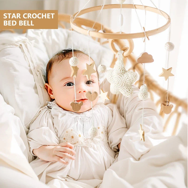 Baby Crib Mobile White Star