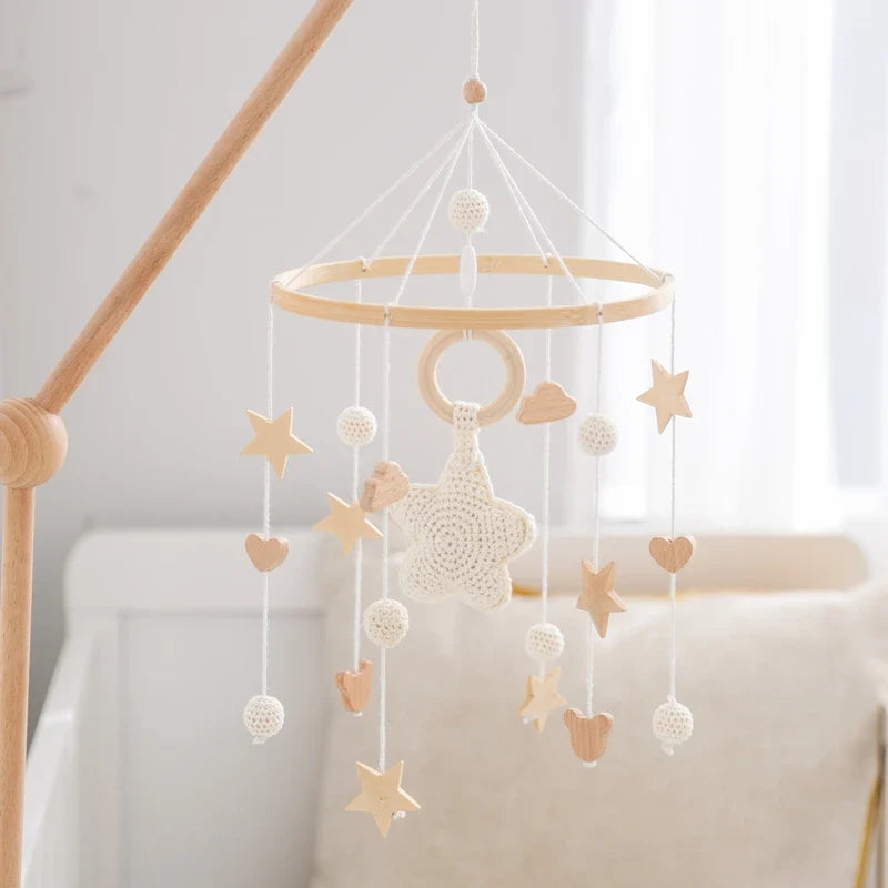 Baby Crib Mobile White Star