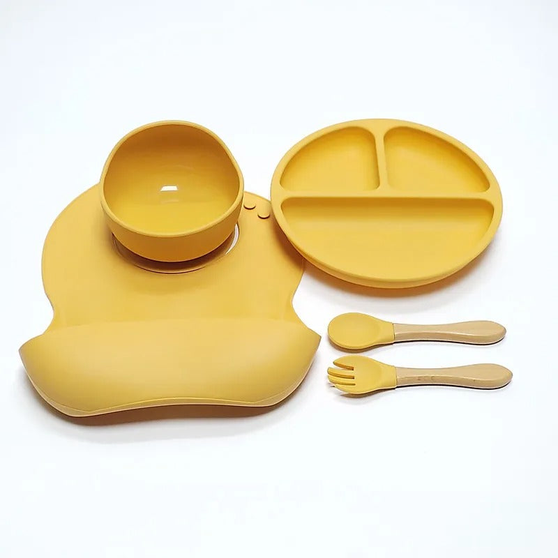 5-piece silicone eating set